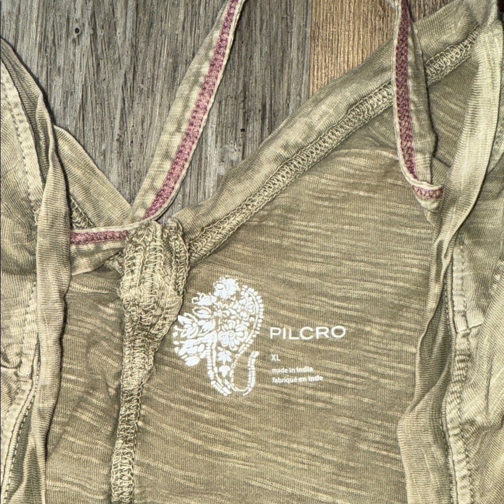 Pilcro olive Long Sleeve Ruffle Top - Picture 2 of 6